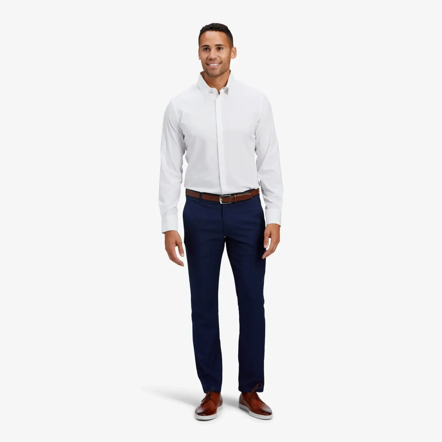 Mizzen Main Leeward Formal Dress Shirt in Solid White