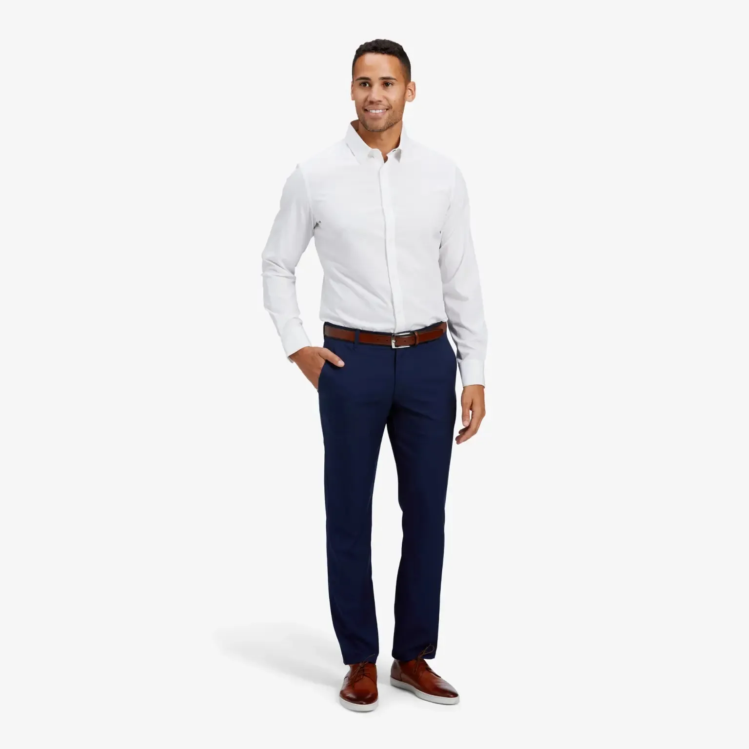 Mizzen Main Leeward Formal Dress Shirt in Solid White