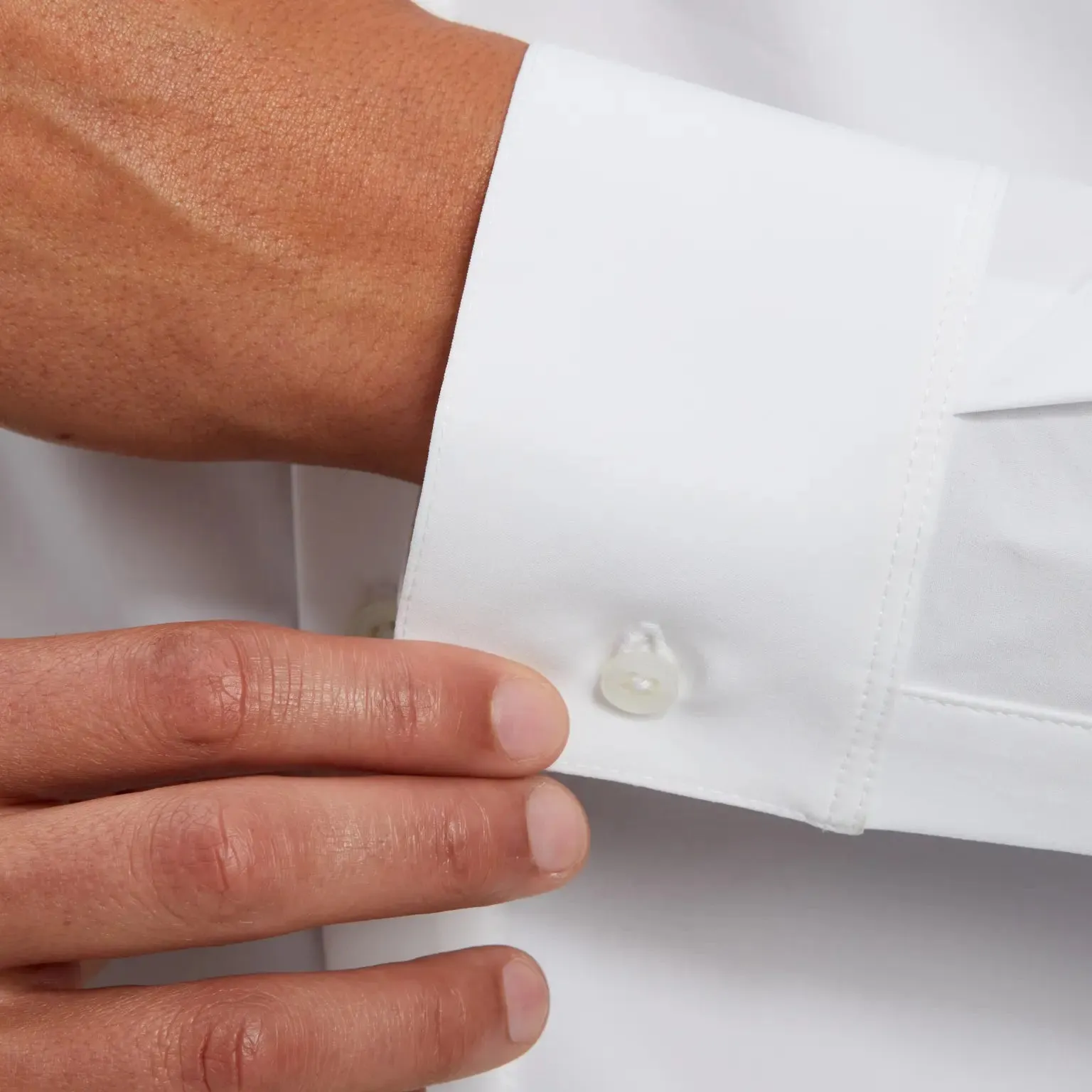Mizzen Main Leeward Formal Dress Shirt in Solid White