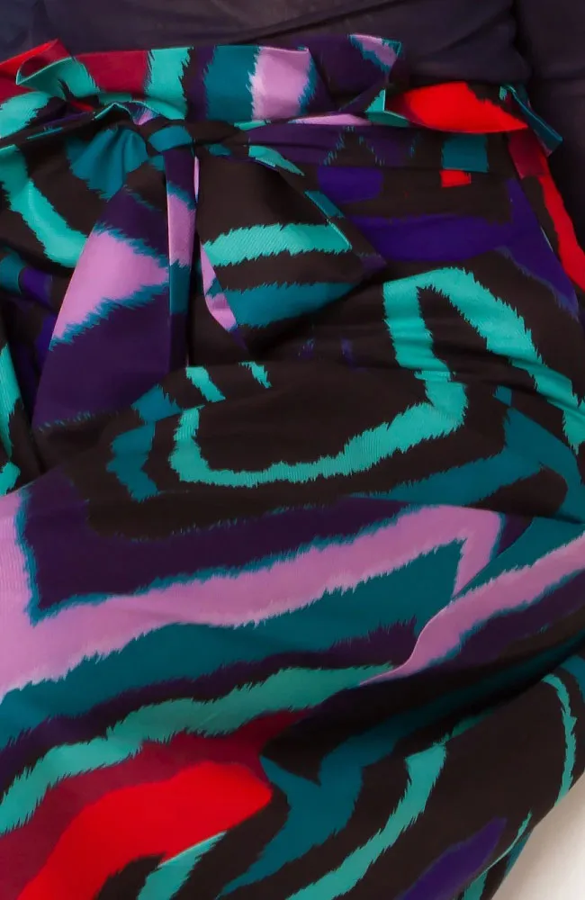Multicolor High Waist Pants
