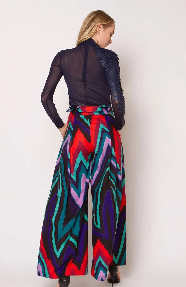 Multicolor High Waist Pants