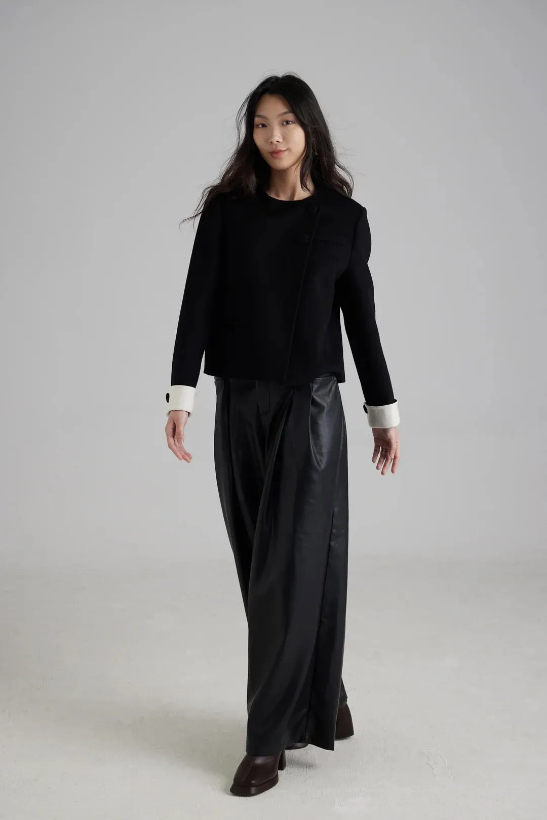 Mute by JL / Apparel / Outerwear / Satya Cuffed Cropped Jacket