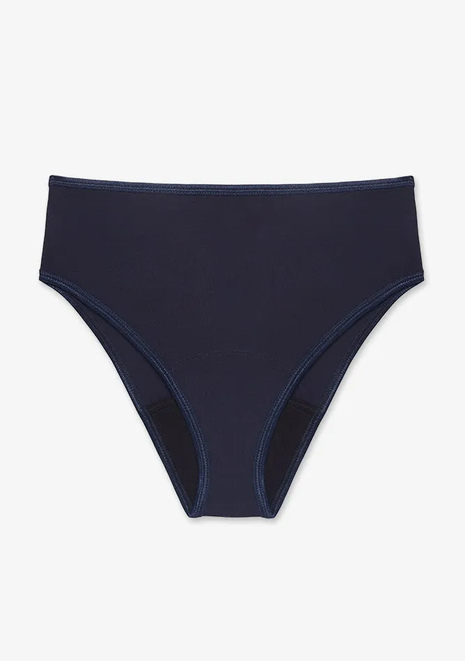 Navy High Waisted Period Pant - Light to Moderate Absorbency