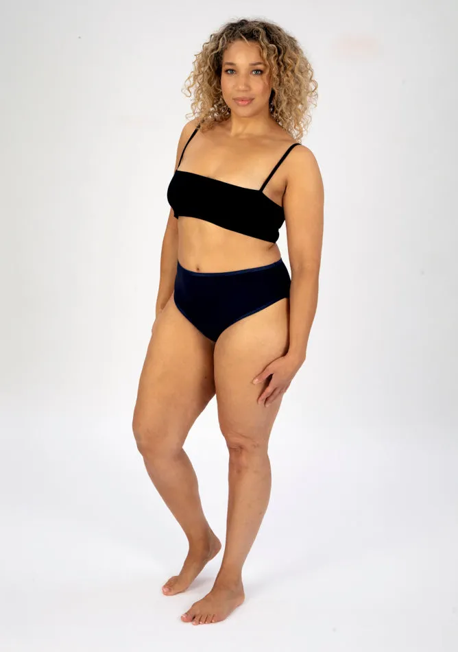 Navy High Waisted Period Pant - Light to Moderate Absorbency