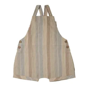 Noma Striped Baby Overall- Powder/Cinnamon