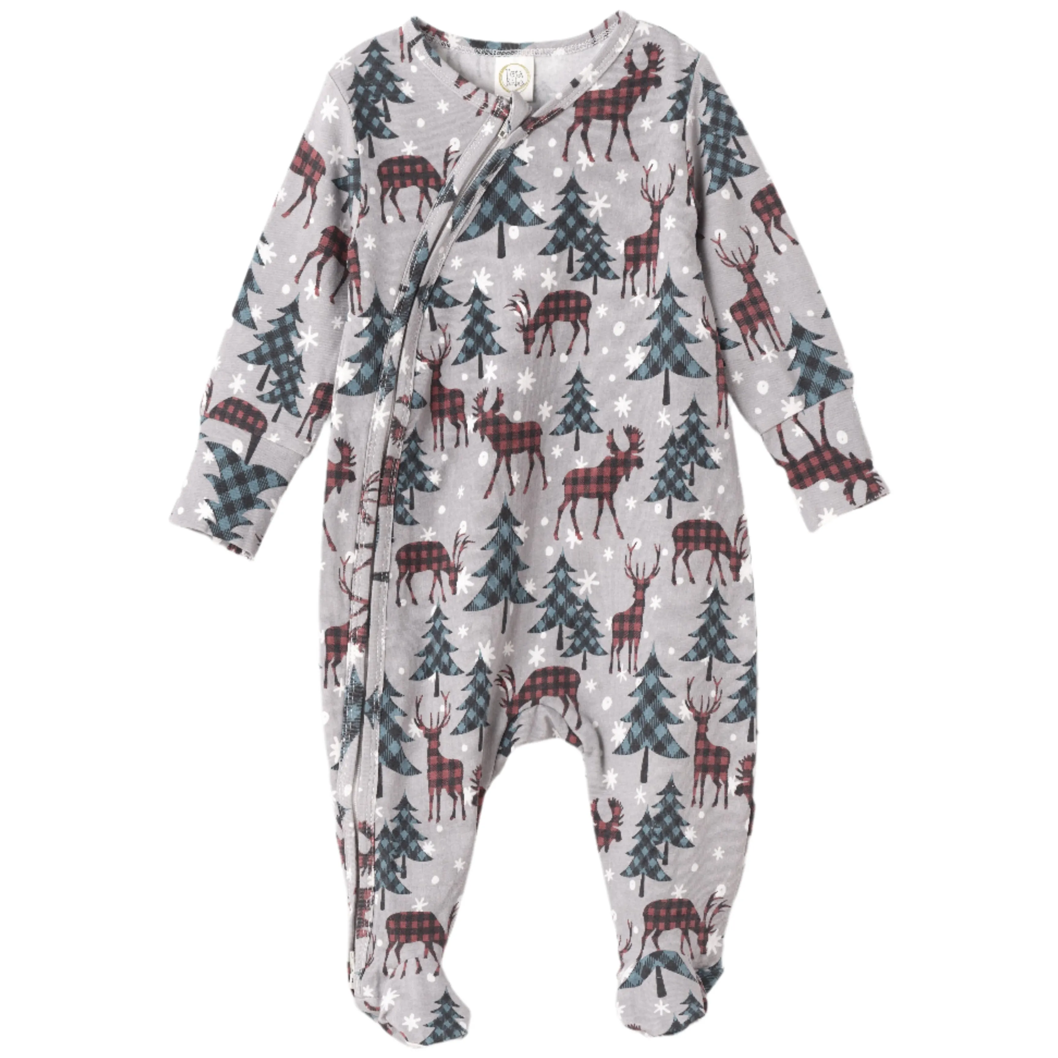 Nordic Pines Bamboo Zipper Romper