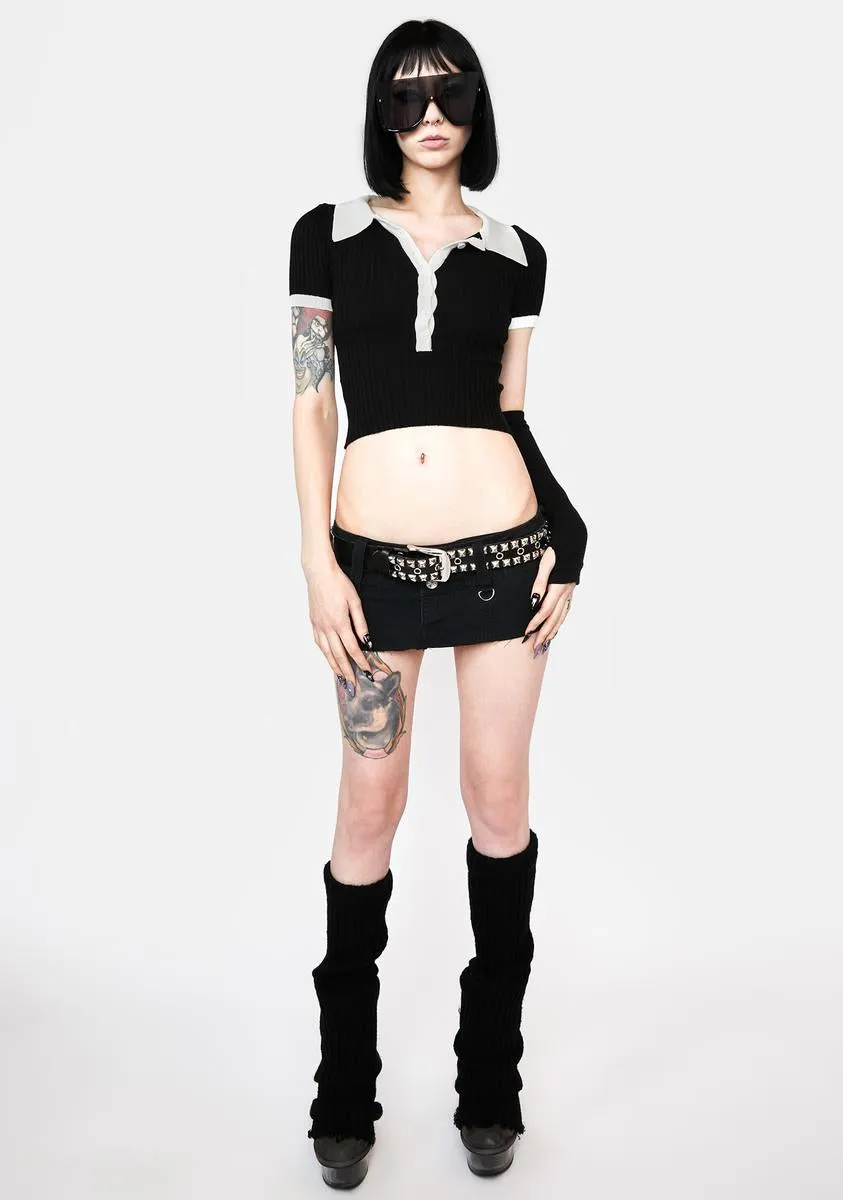 Old Time Fun Sweater Crop Top