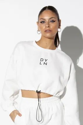 Ollie  Cropped Sweater - White