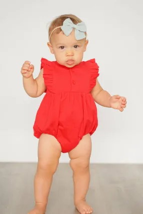 Ollie Jay Betsy Romper in Scarlet