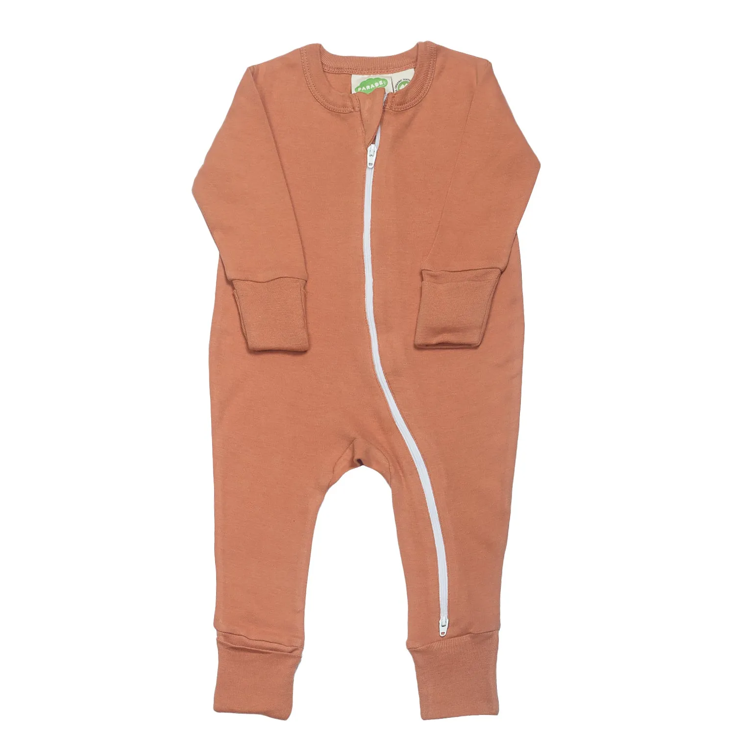 Organic Essential Basic '2-Way' Zipper Romper - Long Sleeve