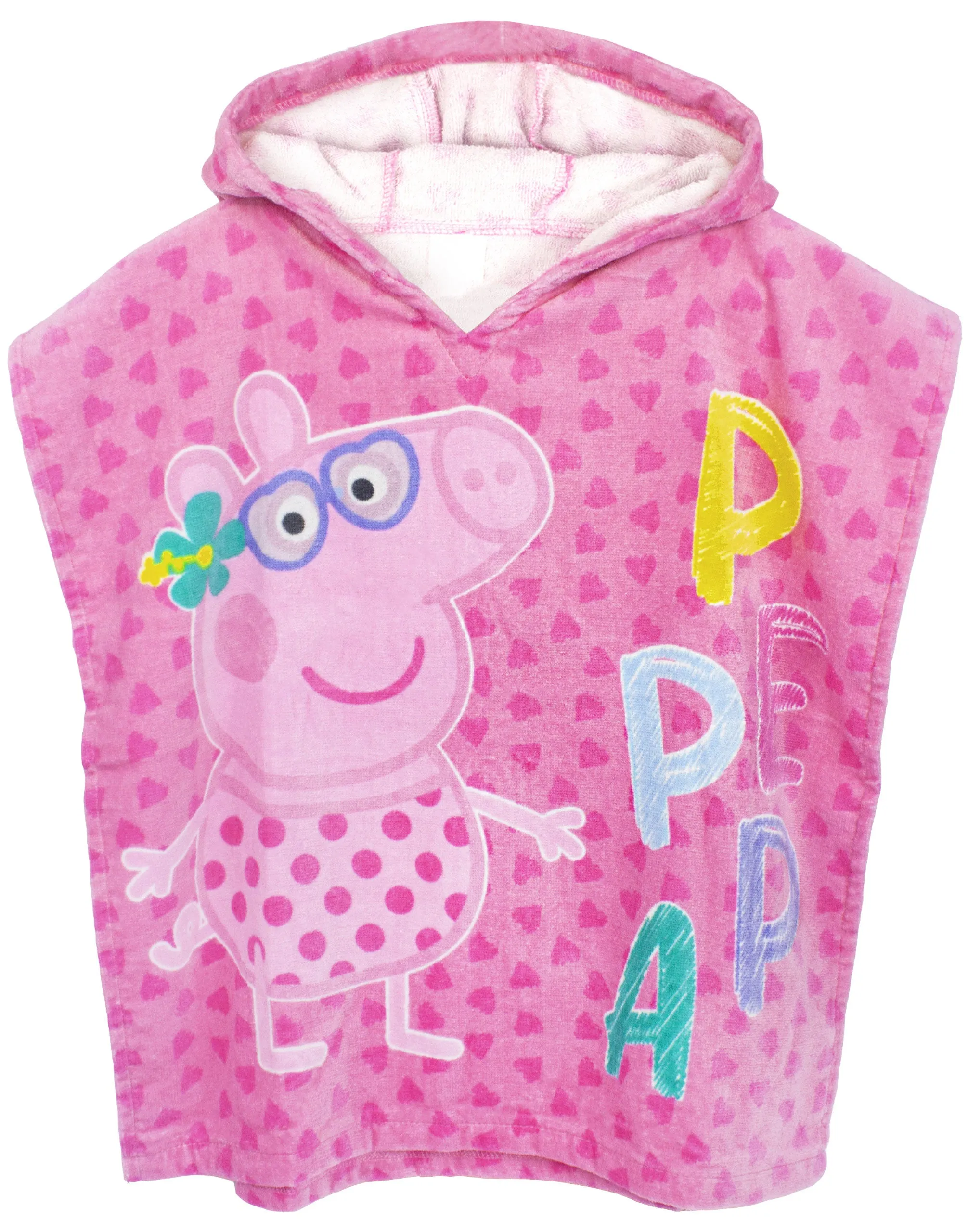 Peppa Pig Girls Swimsuit & Hooded Towel Poncho Set