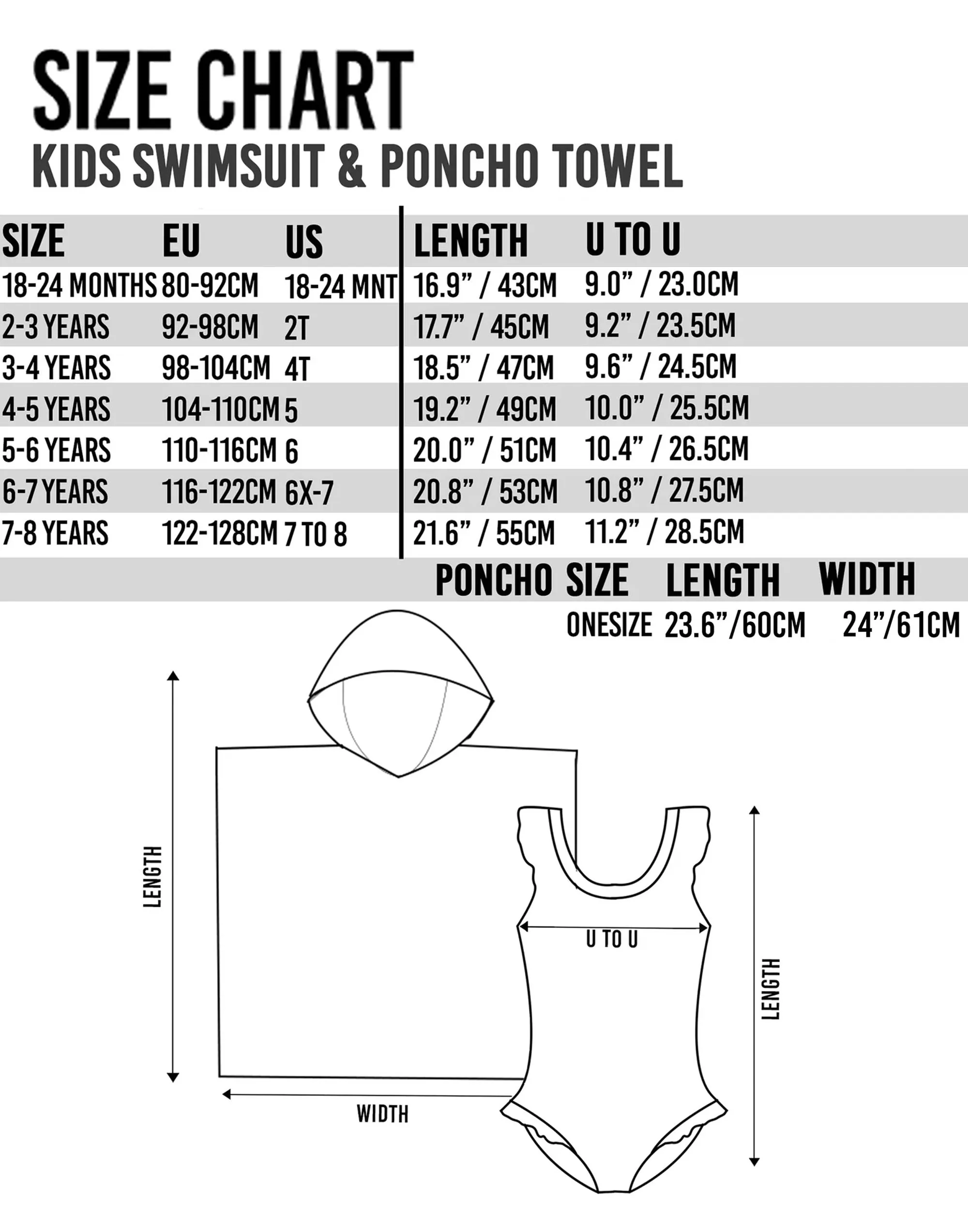 Peppa Pig Girls Swimsuit & Hooded Towel Poncho Set