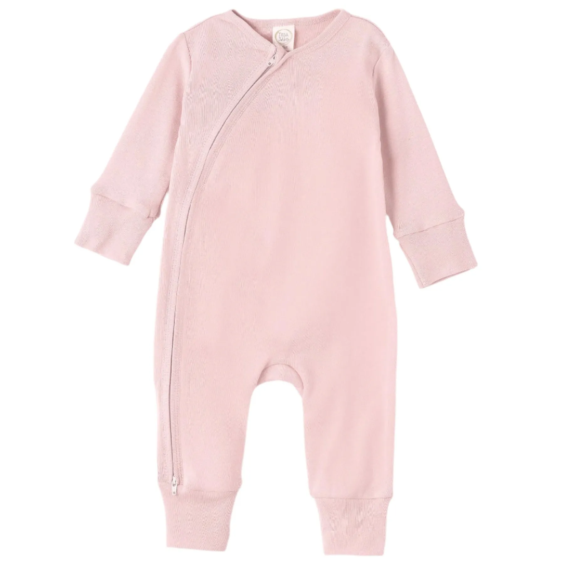 Pink Cotton Zipper Romper