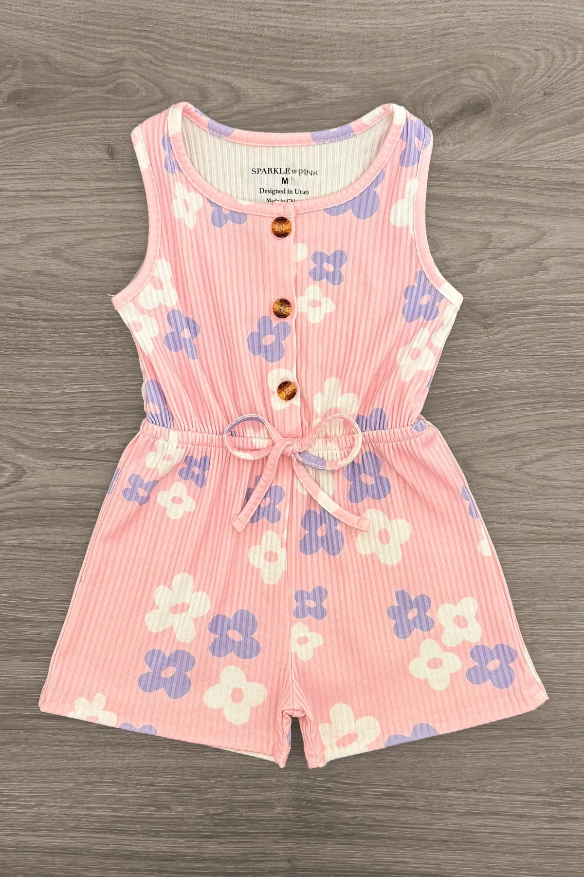 Pink Flower Power Romper