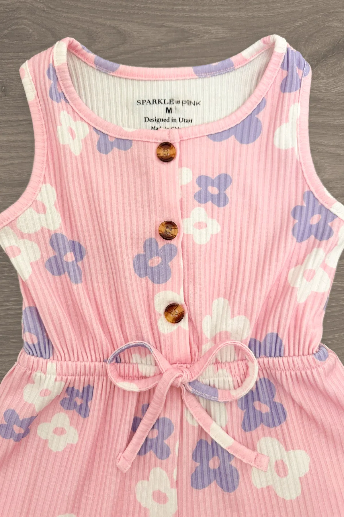 Pink Flower Power Romper