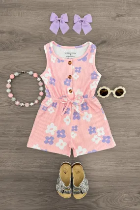 Pink Flower Power Romper