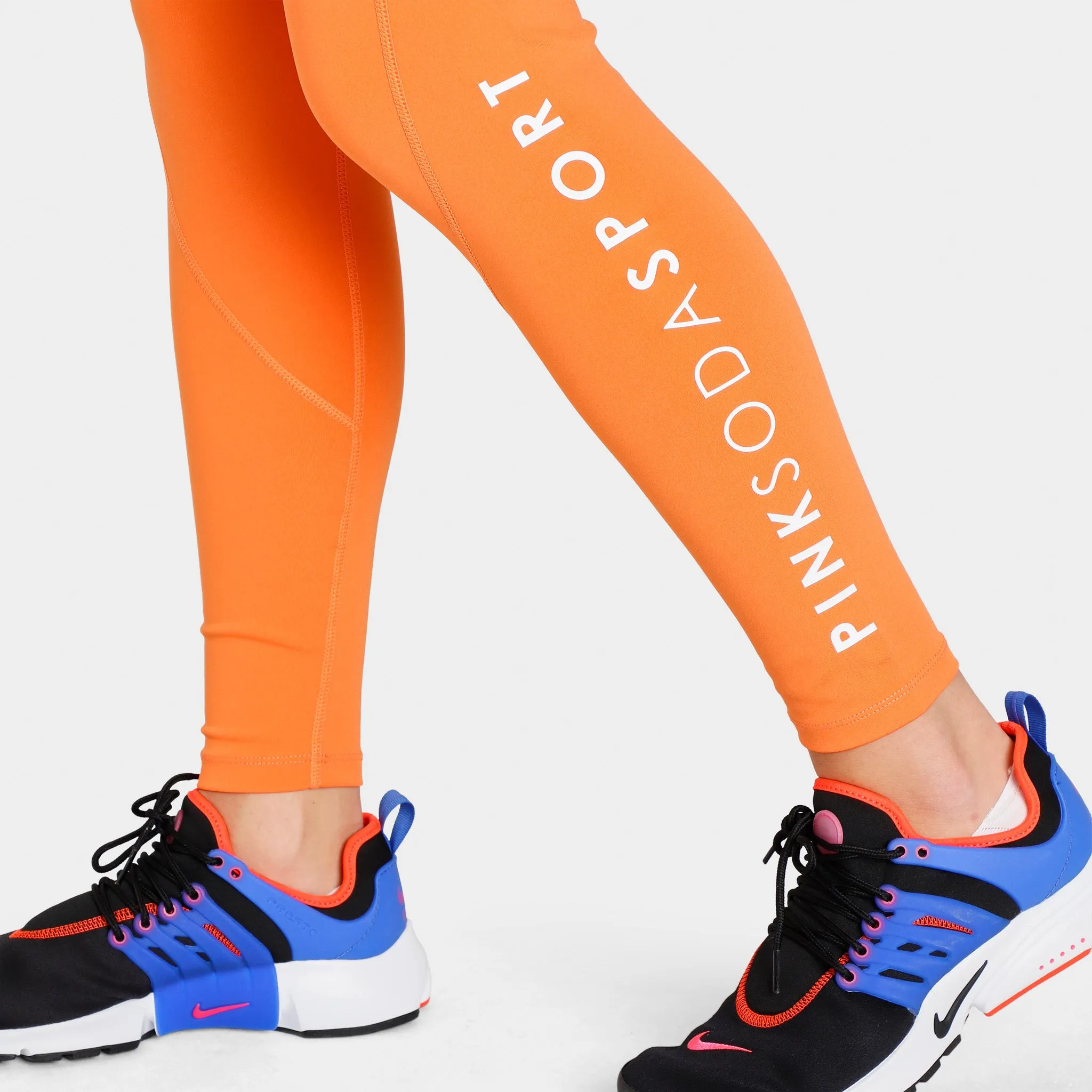 Pink Soda Sport Women's Topanga Cross Tape Tights / Dusty Orange