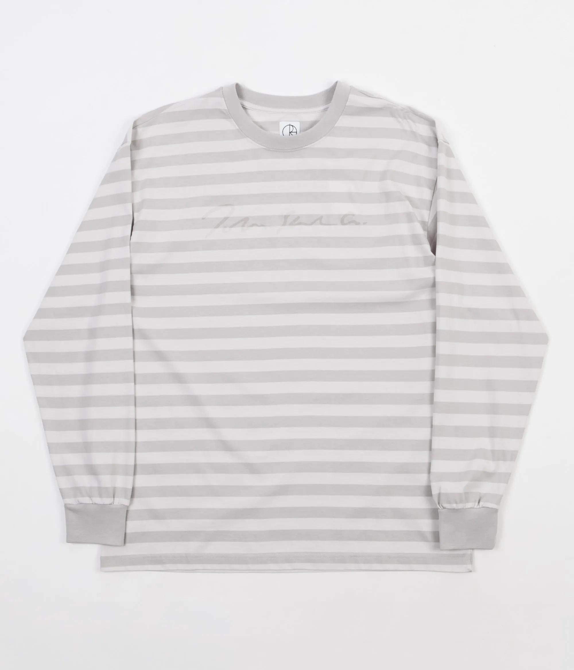 Polar Signature Striped Long Sleeve T-Shirt - Grey