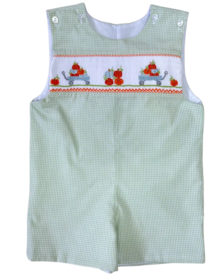 Pumpkin Smocked Shortall