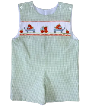 Pumpkin Smocked Shortall