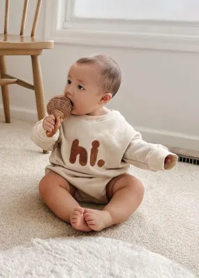 "hi." Bubble Romper