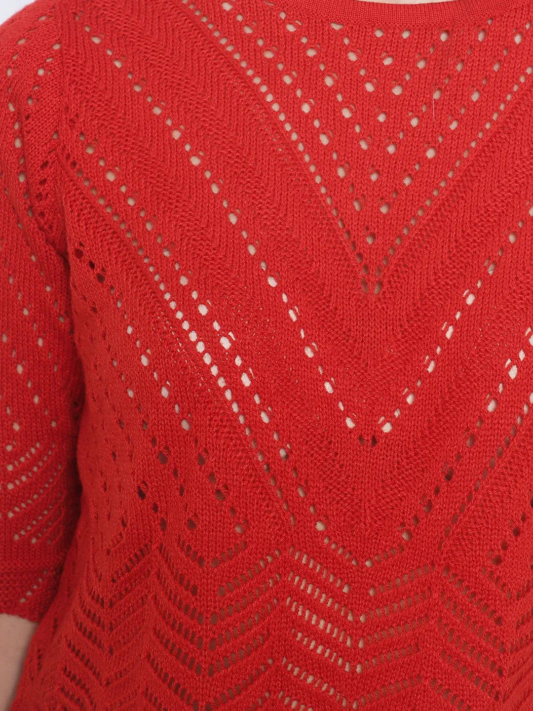 Red Crop Sweater
