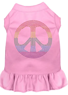 Rhinestone Rainbow Peace Dress Light Pink Med (12)