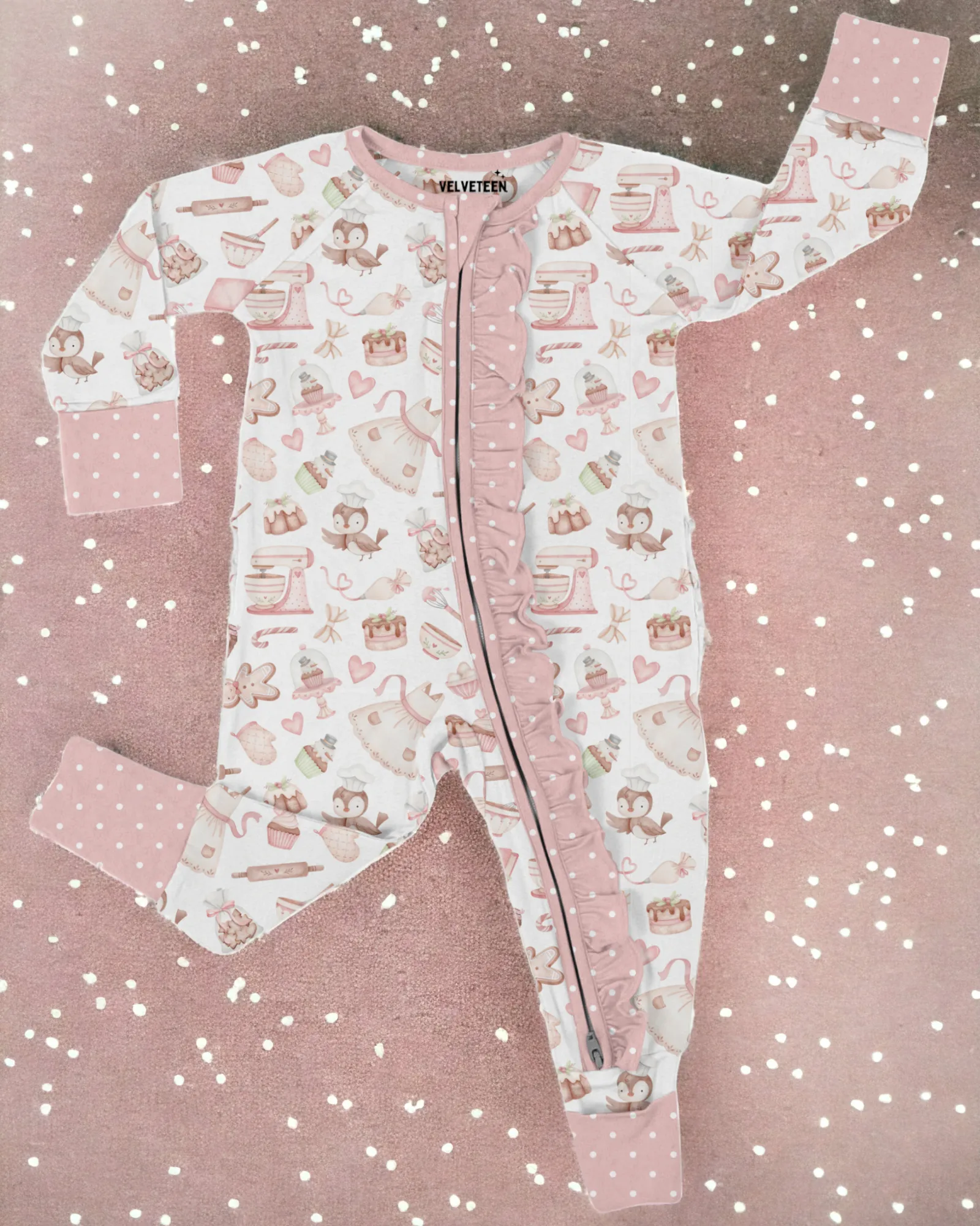 Santa's Bakery | Ruffle Bamboo Zippy | Discontinued Style