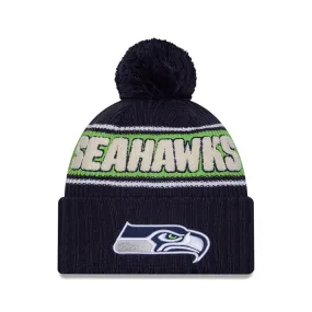 Seattle Seahawks New Era 2024 Sideline Sport Cuffed Knit Hat with Toque