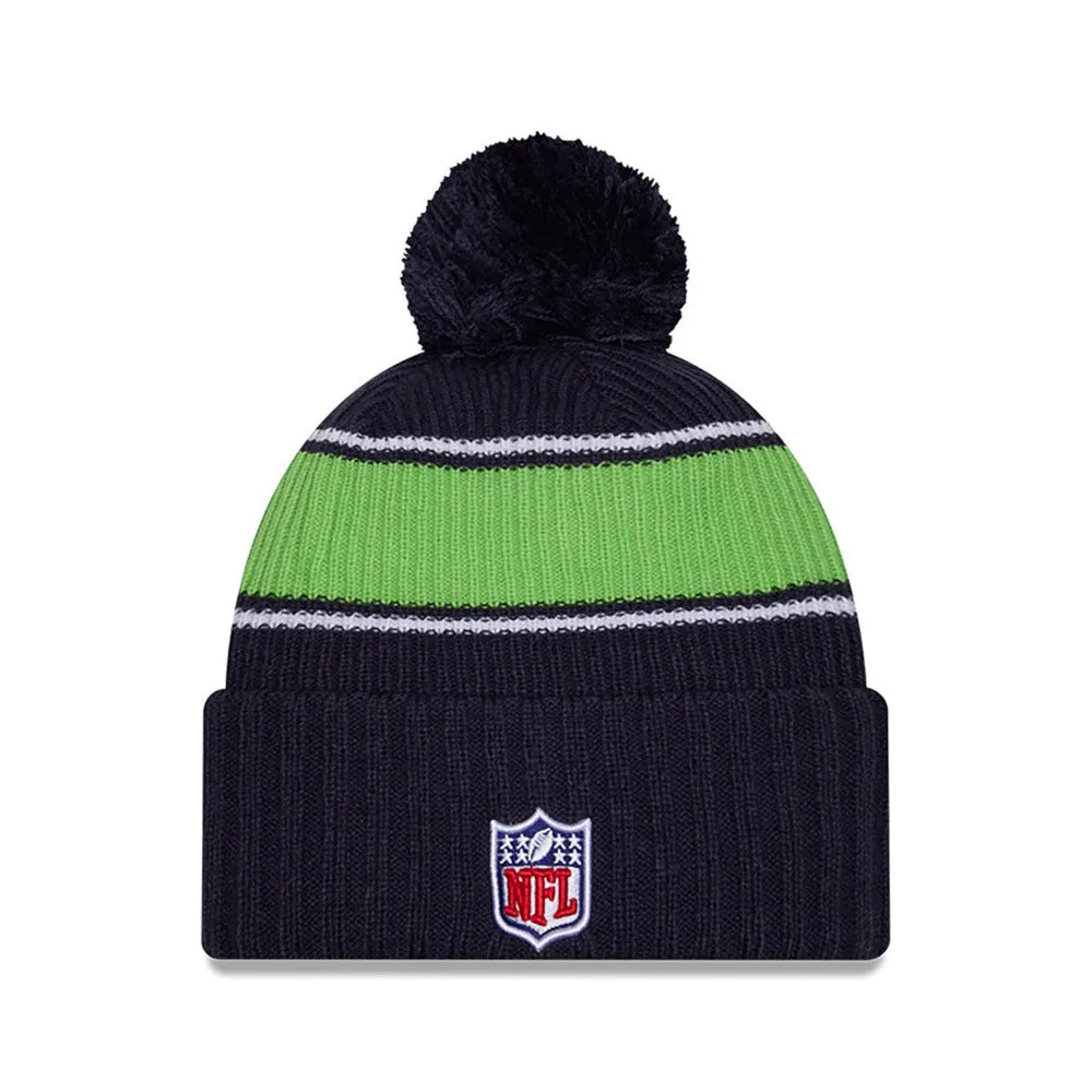 Seattle Seahawks New Era 2024 Sideline Sport Cuffed Knit Hat with Toque