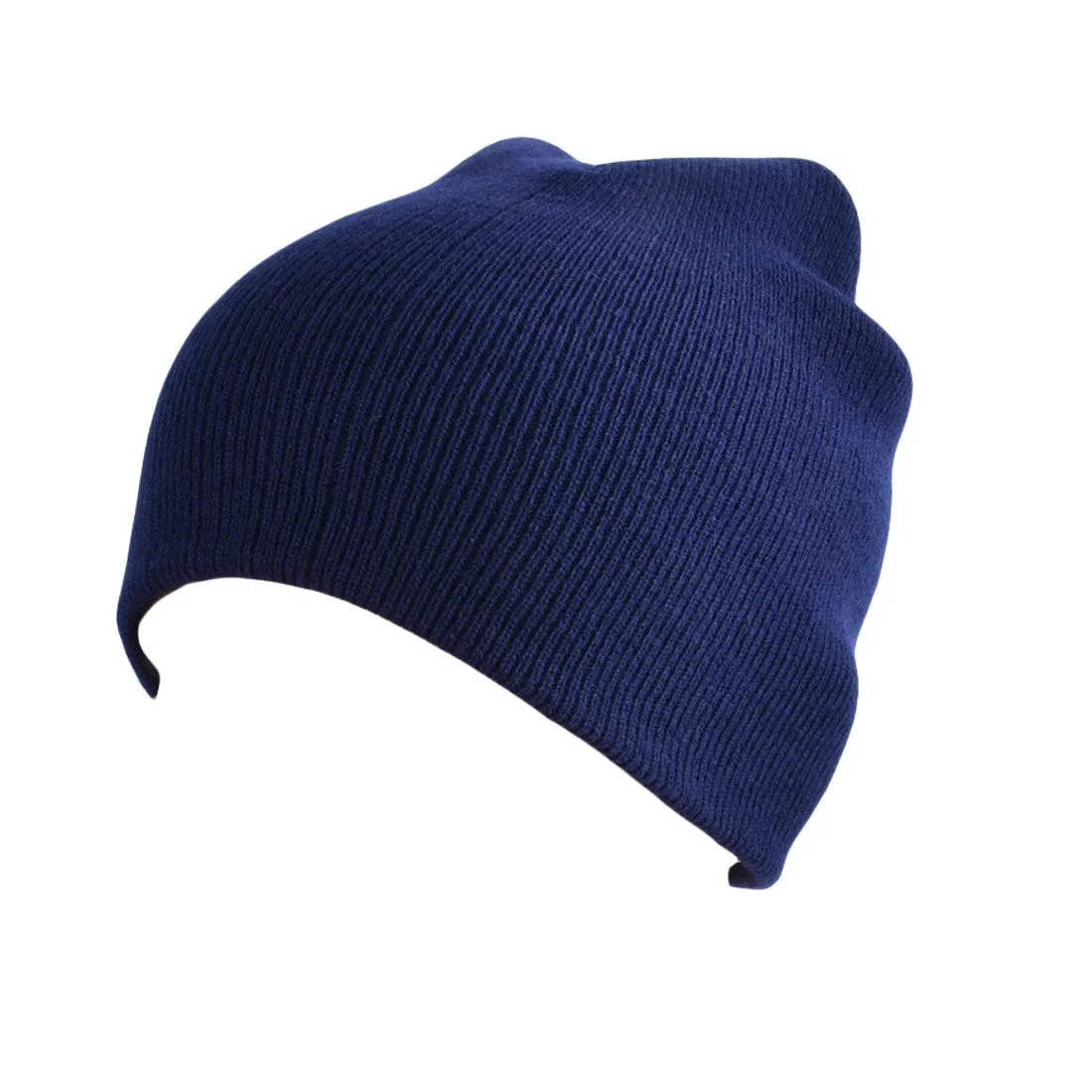 Sidiou Group Unisex Plain Beanie Knit Hat Winter Warm Cap Solid Color Hip-pop Slouchy Skull Hat