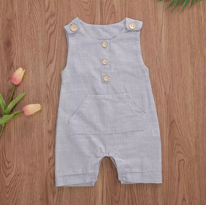 Sleeveless Romper with Pocket
