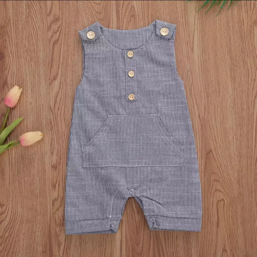 Sleeveless Romper with Pocket