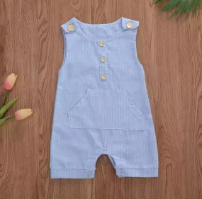 Sleeveless Romper with Pocket