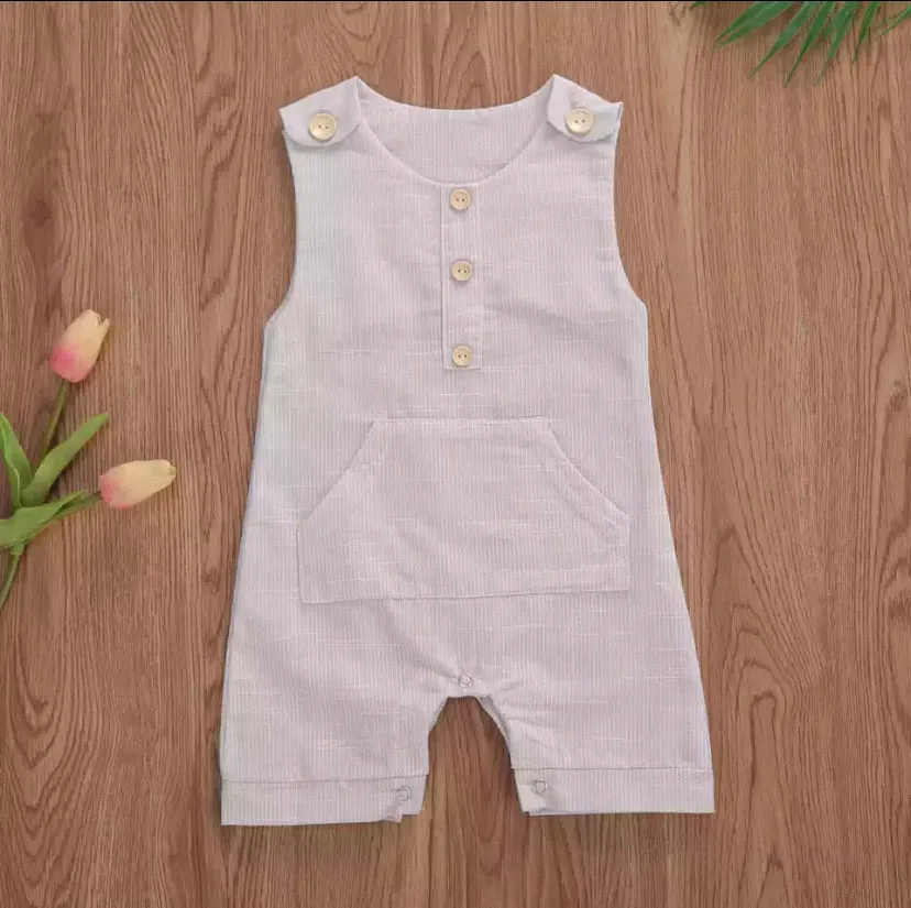 Sleeveless Romper with Pocket