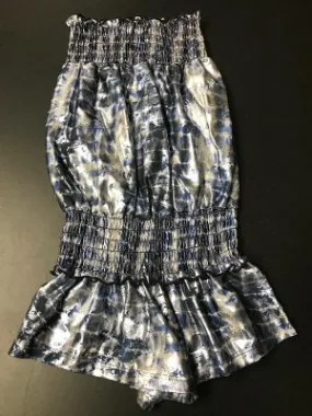 SMOCKED ROMPER DENIM TD