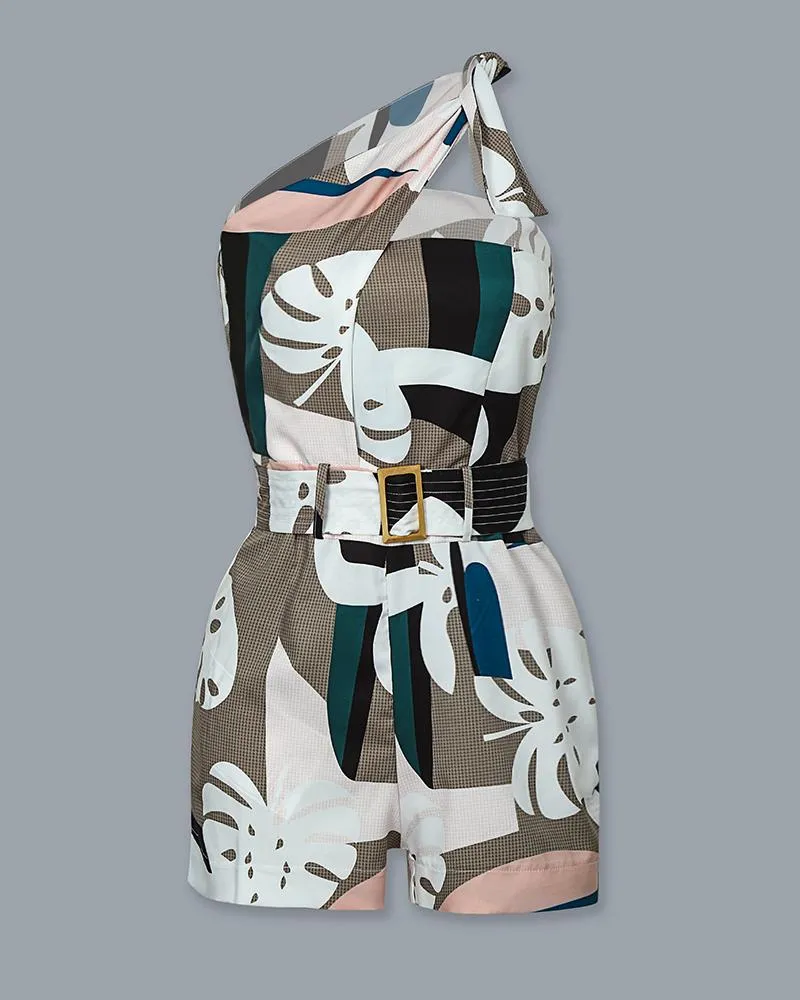 Spaghetti Strap Bowknot Design Romper