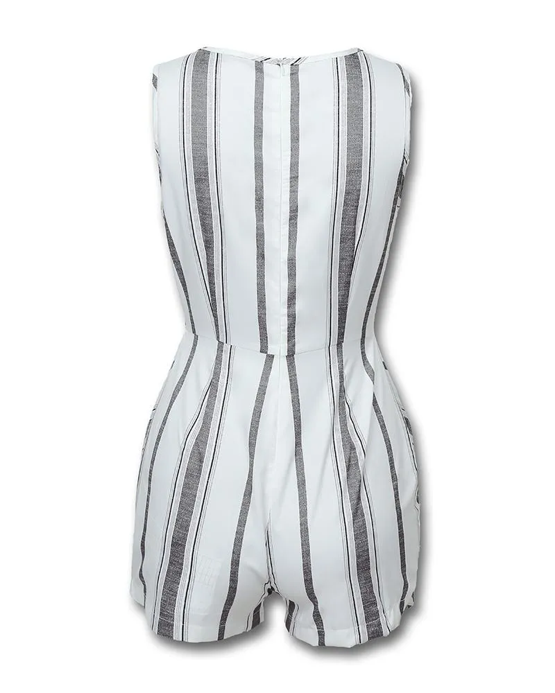 Spaghetti Strap Bowknot Design Romper