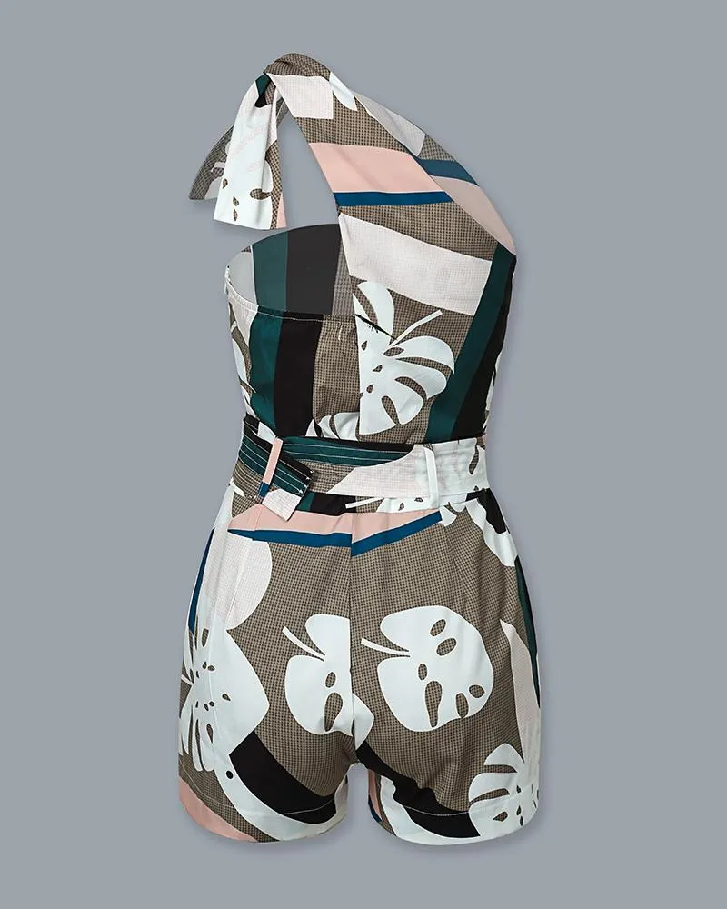 Spaghetti Strap Bowknot Design Romper