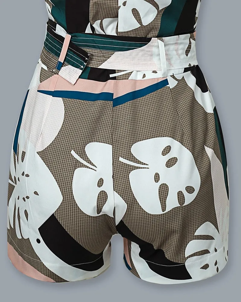 Spaghetti Strap Bowknot Design Romper