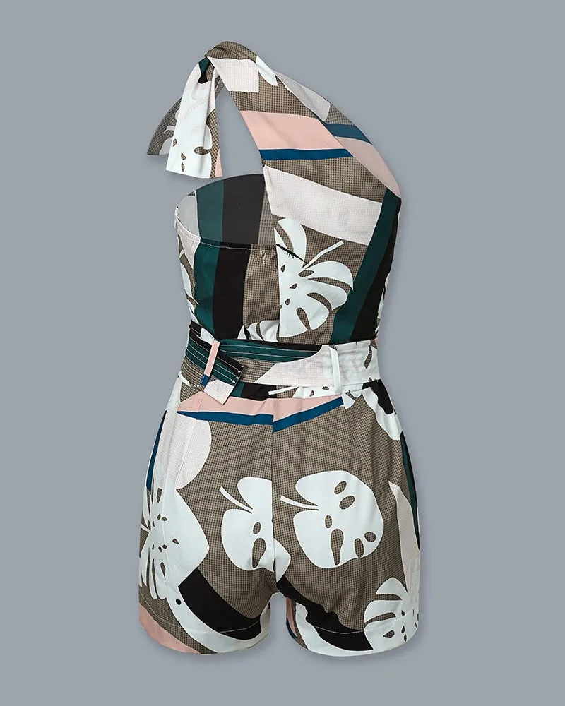 Spaghetti Strap Bowknot Design Romper
