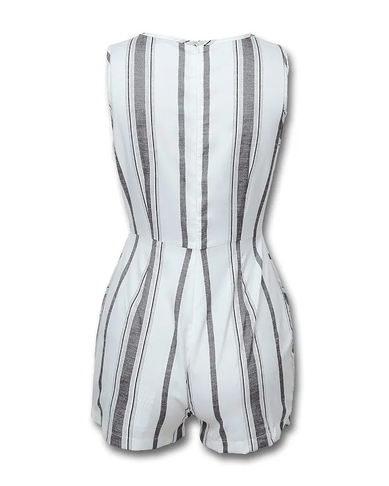 Spaghetti Strap Bowknot Design Romper