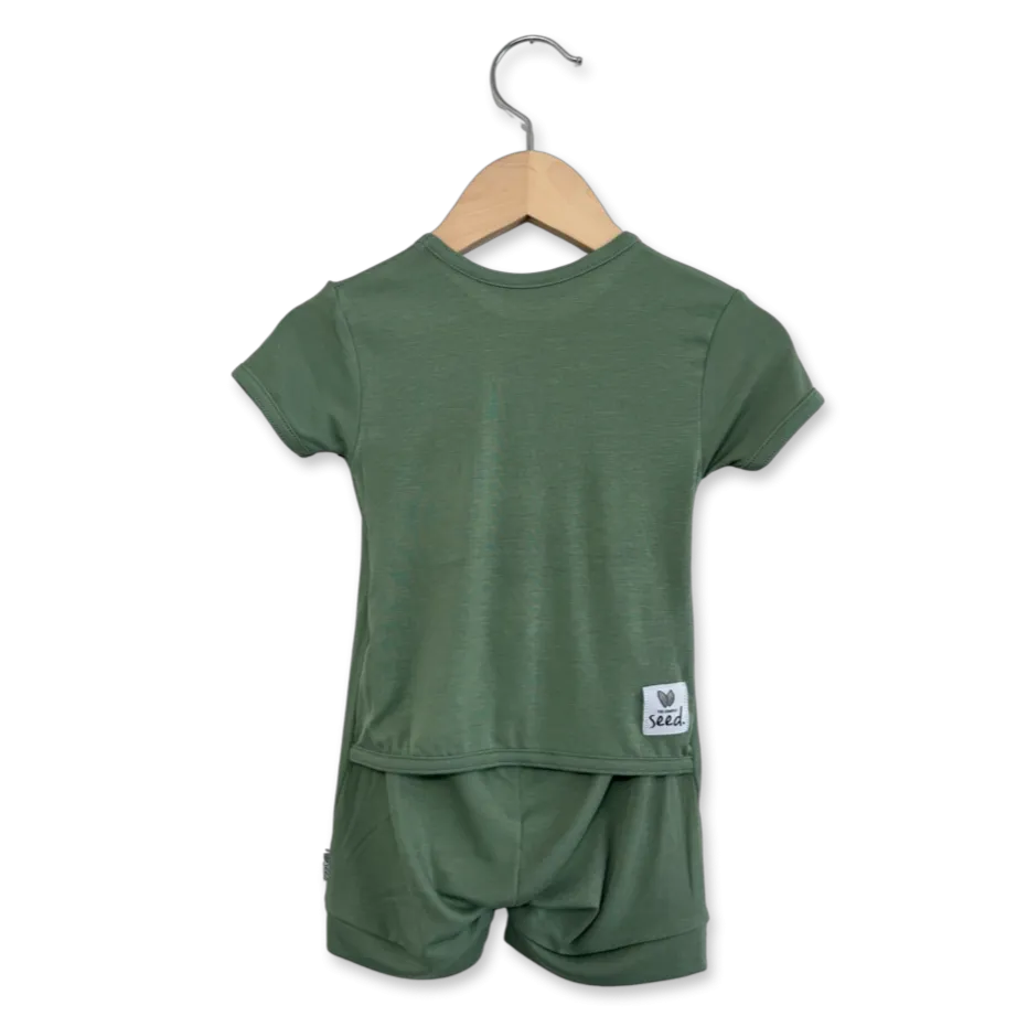 Succulent Mini Ribbed Shorty Romper