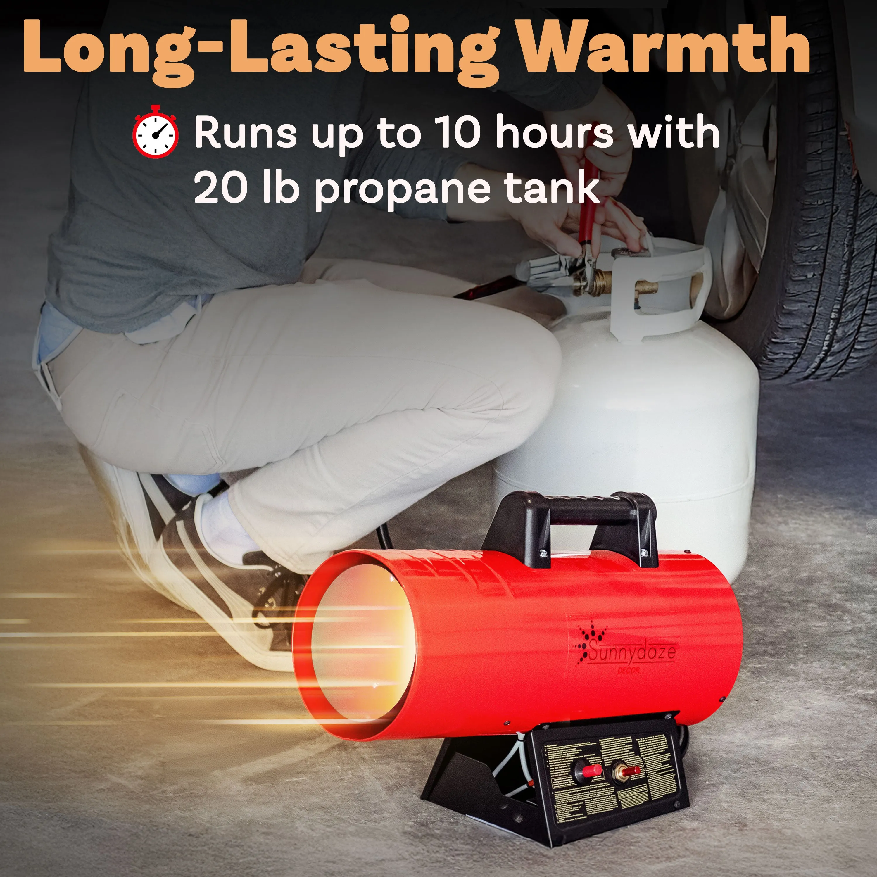 Sunnydaze 40,000 BTU Forced Air Propane Heater