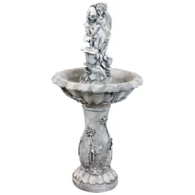 Sunnydaze Fairy Flower Solar Outdoor Fountain with Battery Backup - 42.5"