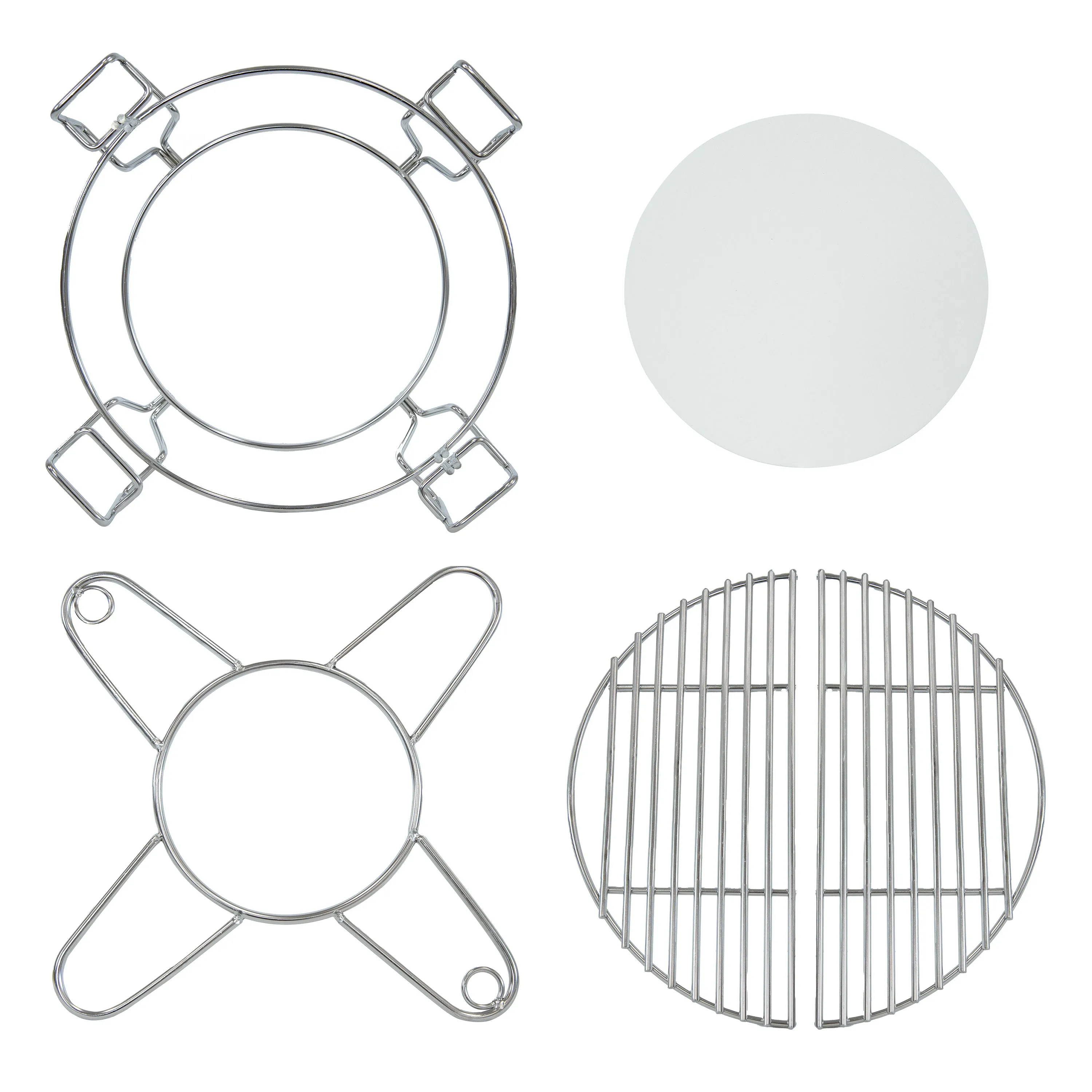 Sunnydaze Half Moon Cooking Grate System for Charcoal Kamado Egg Grill