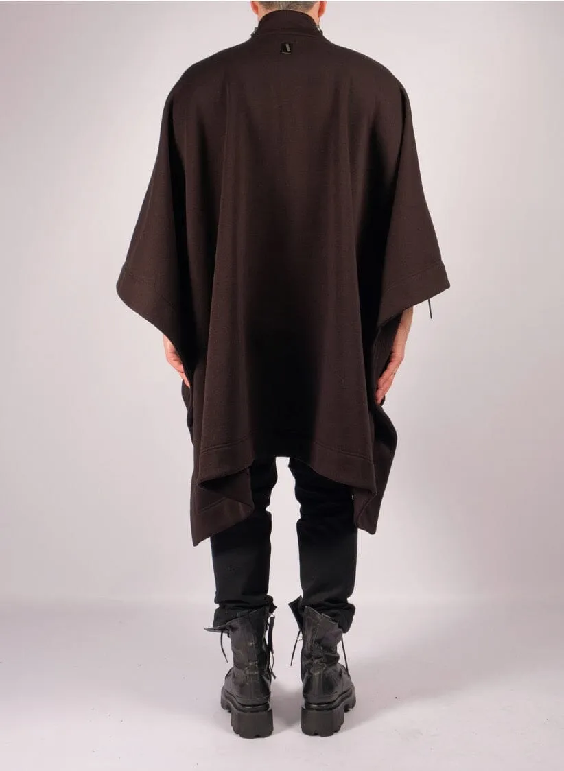 Sweatshirt Poncho with Zippers