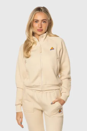 TEAMLTD Ladies Fleece Zip Cream