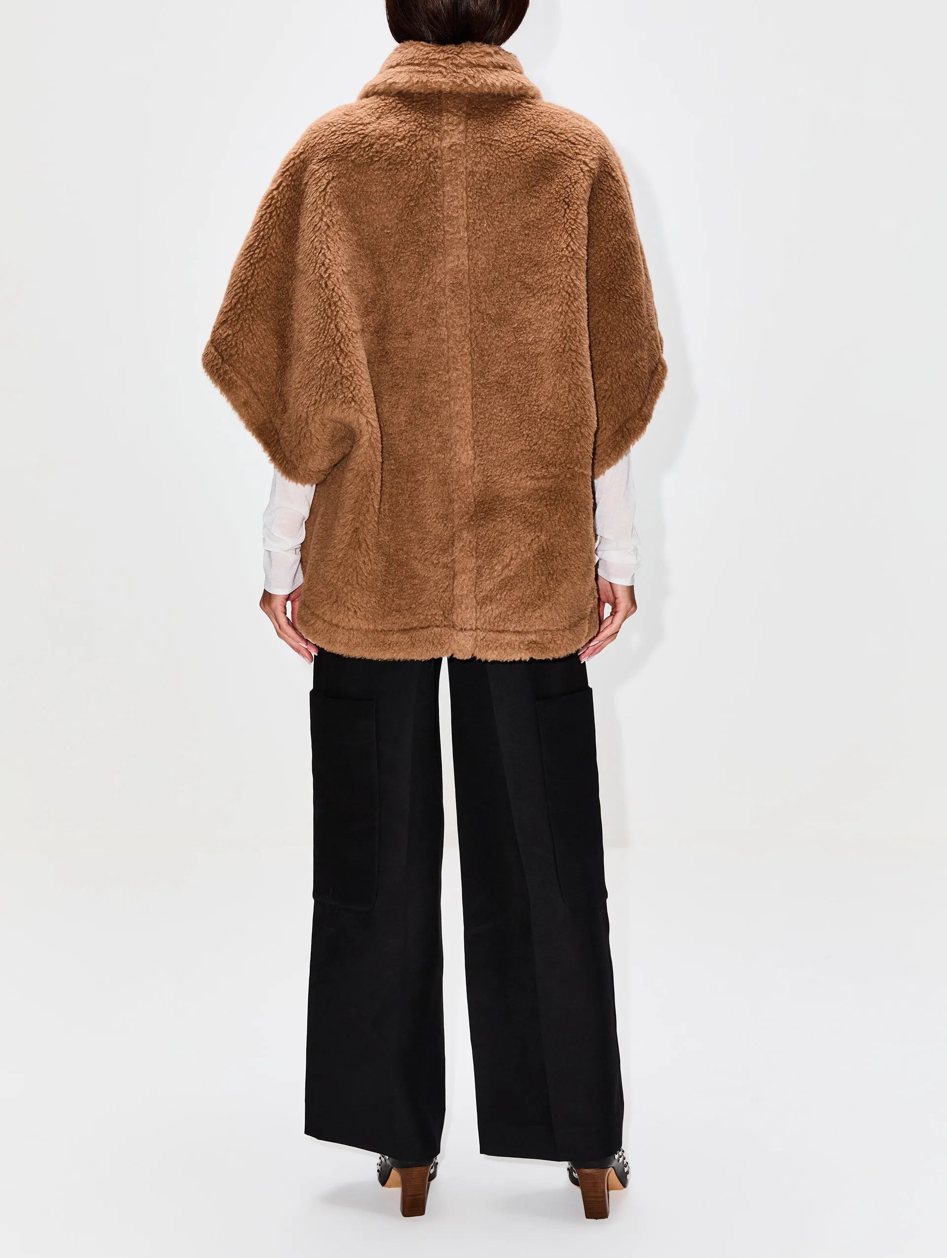 Tebe Shearling Cropped Sleeve Coat