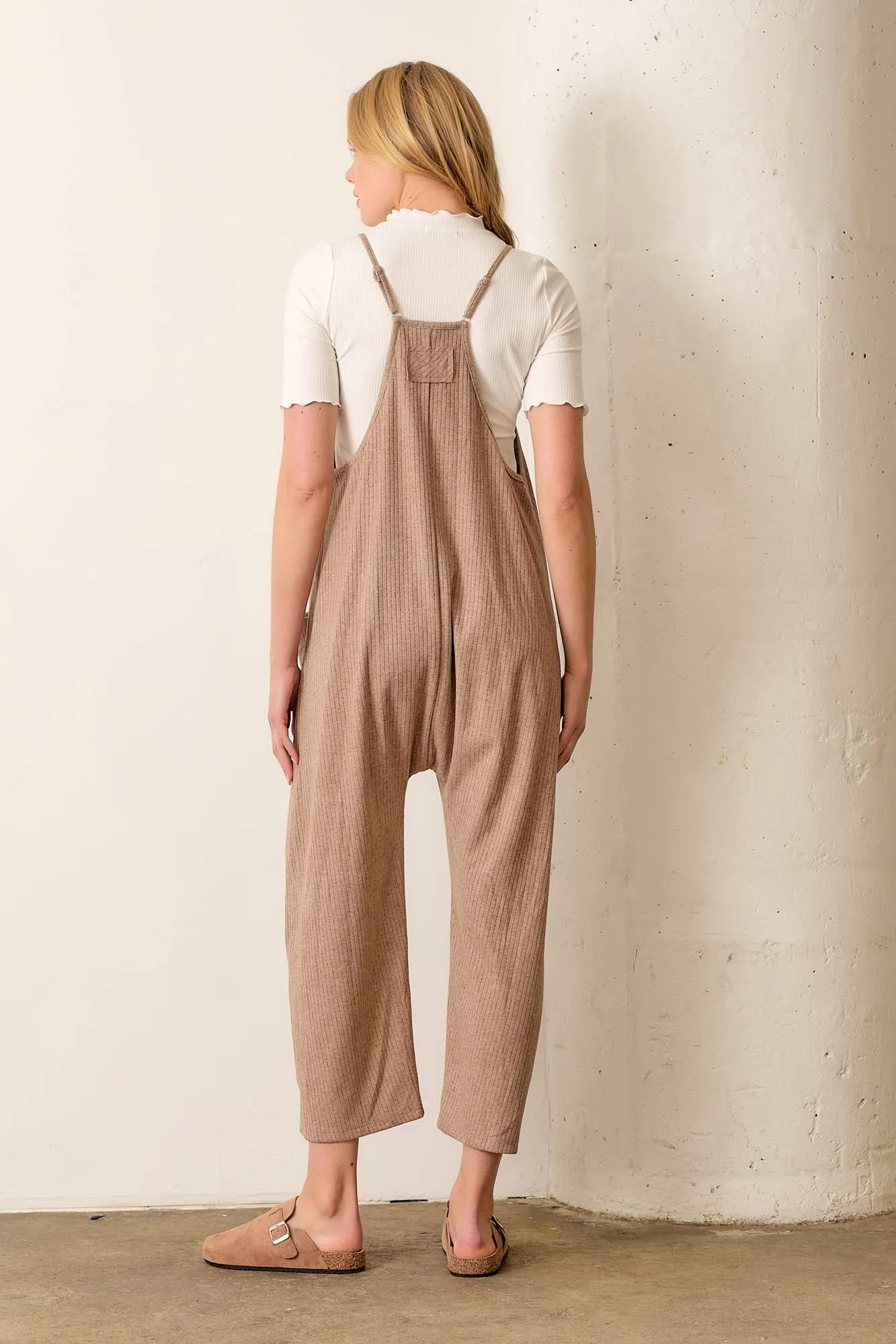 Textured Pocket Front Overall